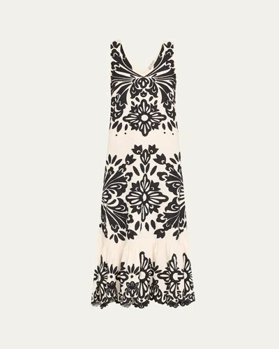 Sea Liliana Sleeveless Appliqué Dress In Neutral