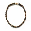 Sea Lily Women's Gold Discs Necklace In Tiger Eye In Brown