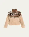 Sea Linea Fair Isle Combo Jacket In Neutral