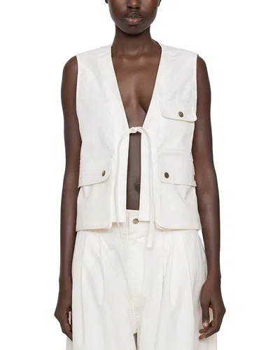 Sea Lois Twill Vest In White