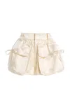 Sea Loraine Satin Bubble Shorts In White