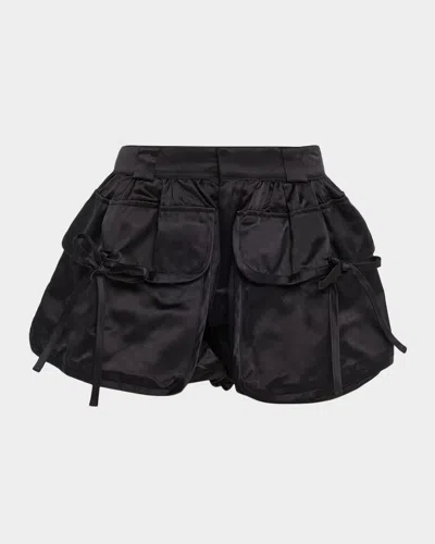Sea Loraine Satin Bubble Skirt In Black