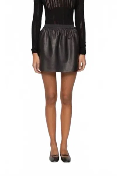 Sea Lucie Leather Mini Skirt In Black