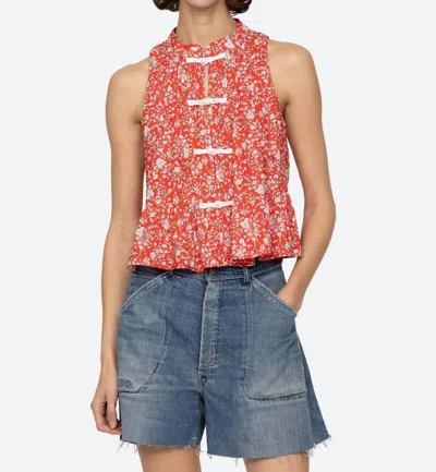 Sea Lucille Top In Red In Multi