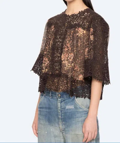 Sea Luisa Print Top In Brown