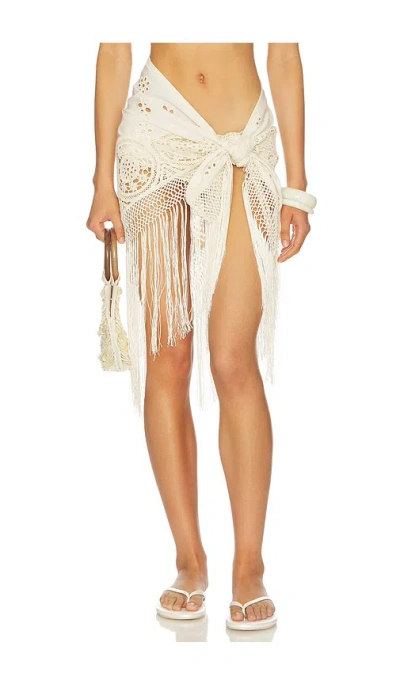 Sea Madelyn Crochet Pareo In White