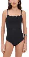 Sea Mae Scallop One Piece Black In Black