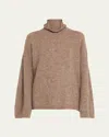 Sea Mallory Combo Turtleneck Sweater In Brown