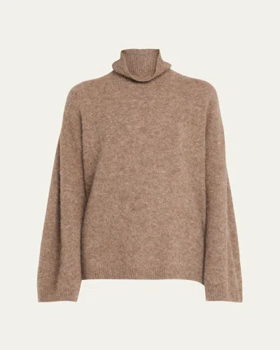 Sea Mallory Combo Turtleneck Sweater In Brown