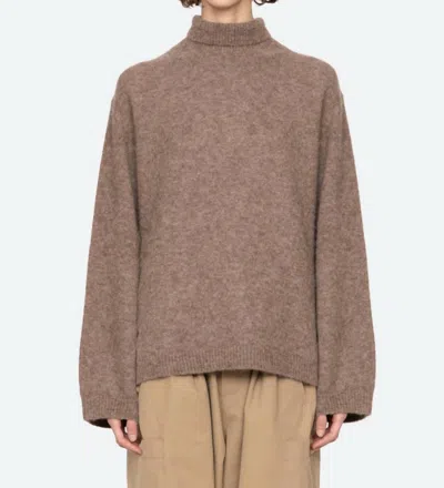 Sea Mallory Turtleneck Sweater In Camel Multi In Brown