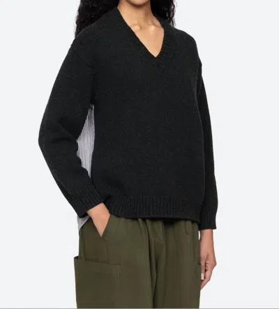 Sea Mallory V-neck Sweater In Forest In Black