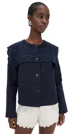 Sea Marie Embroidery Jacket Navy