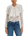 Sea Marja Capelet Blouse In Pearl