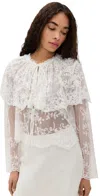 Sea Marja Capelet Blouse In Pearl