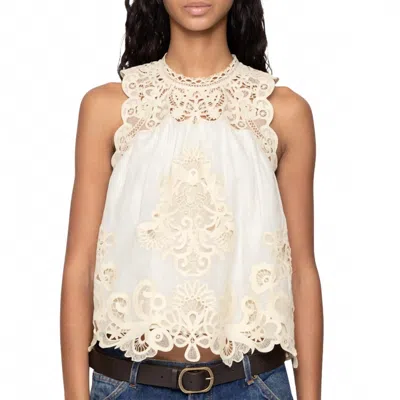 Sea Medina Lace Tank In Cream In White