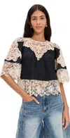 Sea Medina Lace Top Black In Black