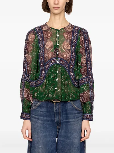 Sea Melba Long-sleeve Blouse In Black