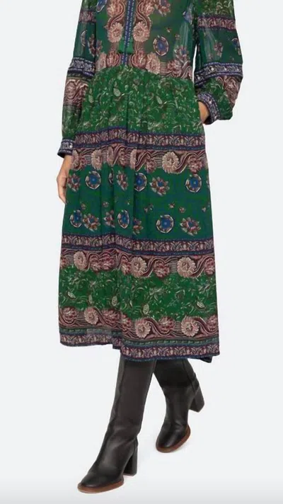 Sea Melba Midi Dress In Green In Multi