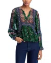 Sea Melba Printed Long Sleeve Top In Green