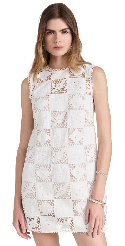 Sea Melia Embroidery Tank Dress White
