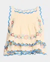 Sea Melina Embroidered Tank Top In Ecru