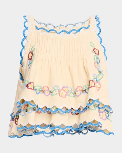 Sea Melina Embroidered Tank Top In Ecru
