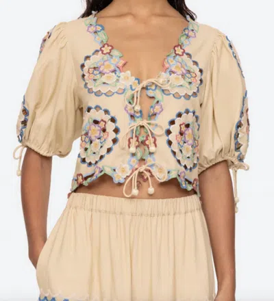 Sea Melinda Crop Top In Ecru In White