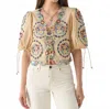 Sea Melinda Embroidery Short Sleeve Top In Ecru