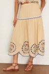 Sea Melinda Embroidery Skirt In Ecru In Multi