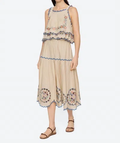 Sea Melinda Midi Skirt In Ecru In Gray