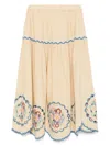 Sea Melinda Embroidered Midi Skirt In Neutrals