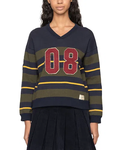 Sea Mina V Neck Sweater In Black