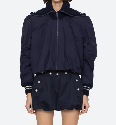 SEA MIRIAN WINDBREAKER JACKET IN NAVY