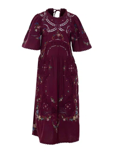 Sea New York Bordeaux Edwina Dress In Red