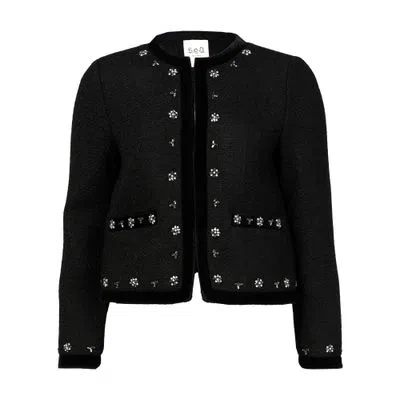 Sea New York Caryl Beaded Jacket In Black