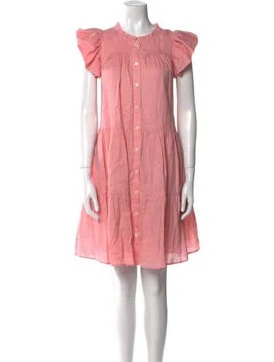 Pre-owned Sea New York Crew Neck Knee-length Dress In Pink