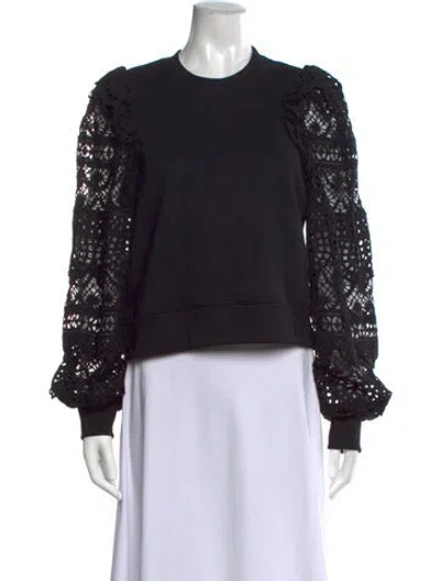 Pre-owned Sea New York Crew Neck Long Sleeve Sweatshirt In Black