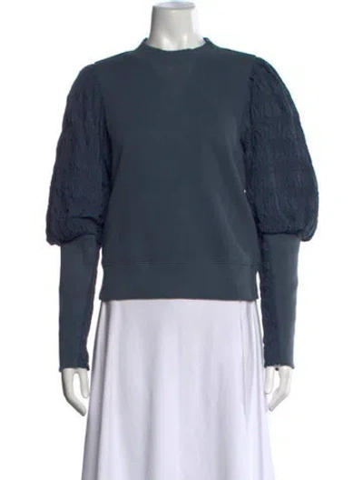 Pre-owned Sea New York Crew Neck Long Sleeve Sweatshirt In Blue