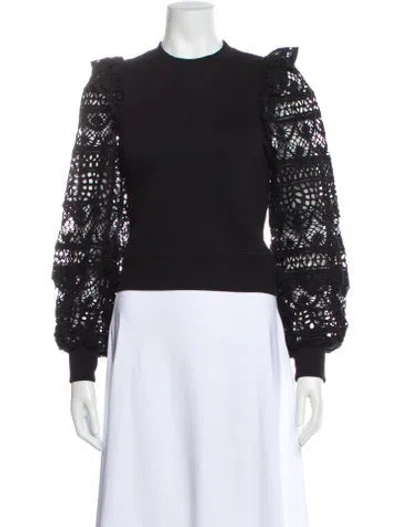 Pre-owned Sea New York Crew Neck Long Sleeve Top In Black