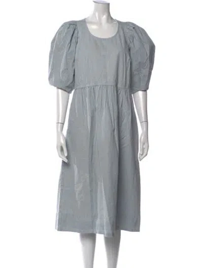 Pre-owned Sea New York Crew Neck Midi Length Dress In Blue