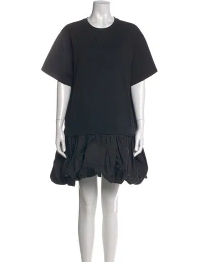 Pre-owned Sea New York Crew Neck Mini Dress In Black