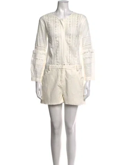 Pre-owned Sea New York Crew Neck Romper In Neutrals