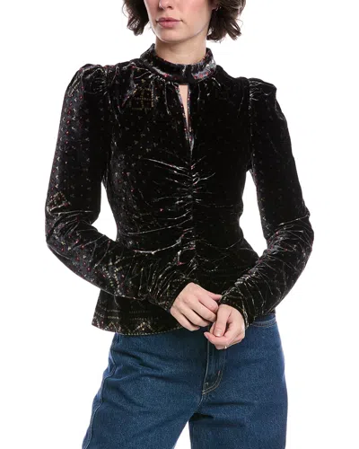 SEA NEW YORK DELPHINE CRUSHED VELVET TOP