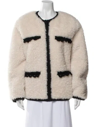 Pre-owned Sea New York Faux Fur Jacket In Neutral