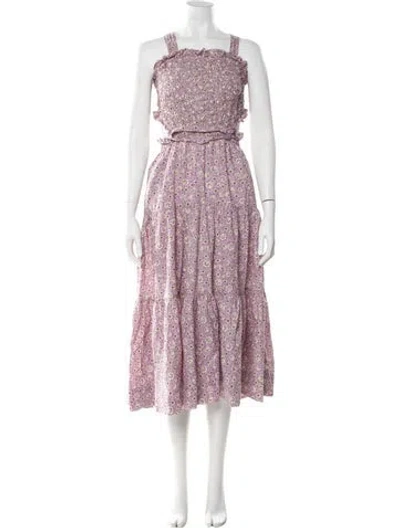 Pre-owned Sea New York Floral Print Long Dress In Multi