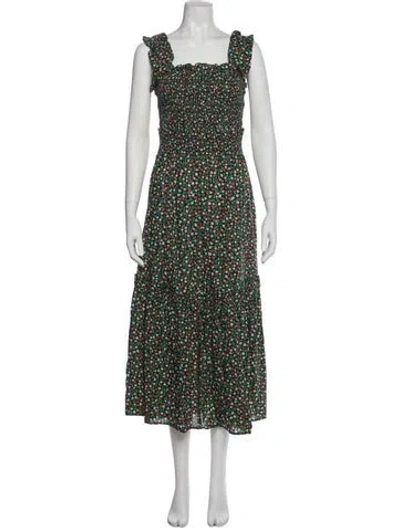 Pre-owned Sea New York Floral Print Long Dress In Multi