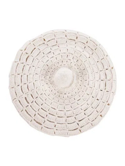 Pre-owned Sea New York Knit Beret Hat In White