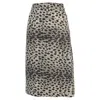 Sea New York Leopard-print Midi A-line Skirt In Beige Cotton In Multi