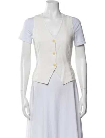 Pre-owned Sea New York Linen Vest In White