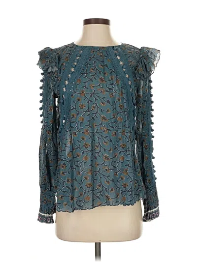 Pre-owned Sea New York Long Sleeve Blouse In Blue